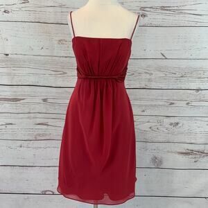 Alfred Angelo red bridesmaid aline dress